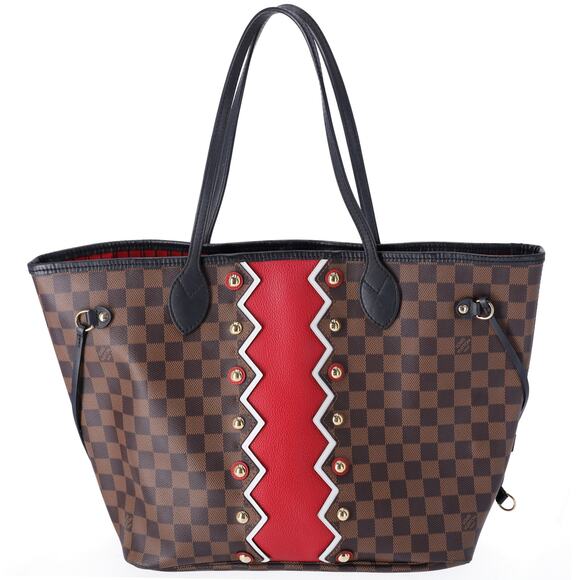 Louis Vuitton Neverfull MM Damier Ebene Karakoram Red Limited Edition - Picture 2 of 8